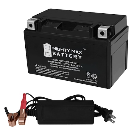 YTZ10S Replacement Battery Compatible With KTM 890 Duke 21+ 12V 2Amp Charger